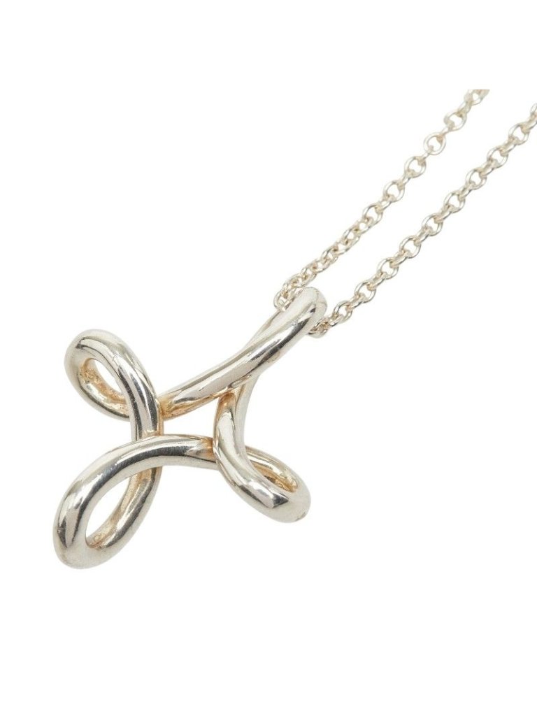 Tiffany & Co Elsa Peretti Infinity Cross Pendant Silver